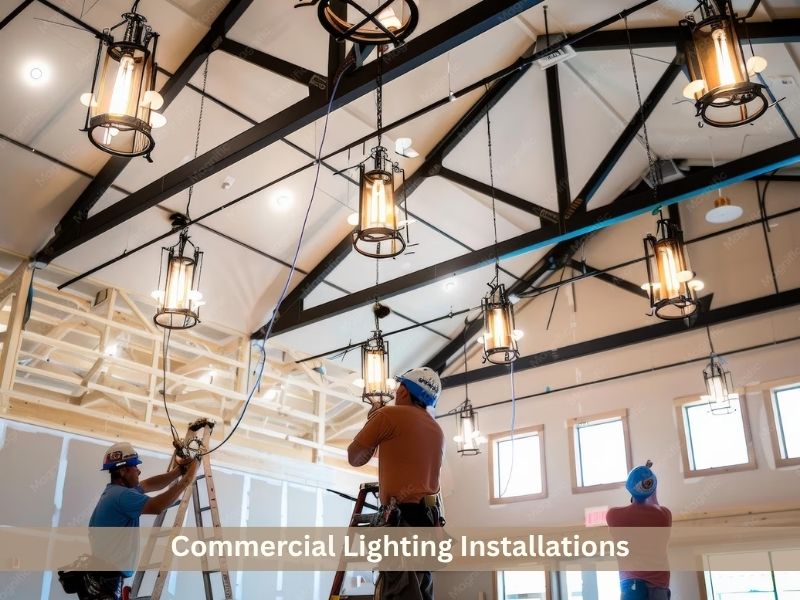 commercial lighting installation